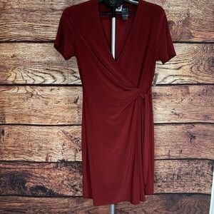 Anne Klein Pepperberry Burgundy Wrap Dress‎ | Short Sleeve | Size 6 | NWT